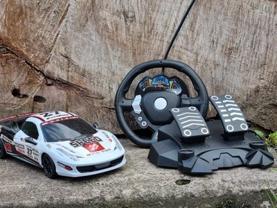 Remote Control Racing Car RC 1:16 Steering Wheel Pedals Traffic Light Kids Gift - Image 1 of 4