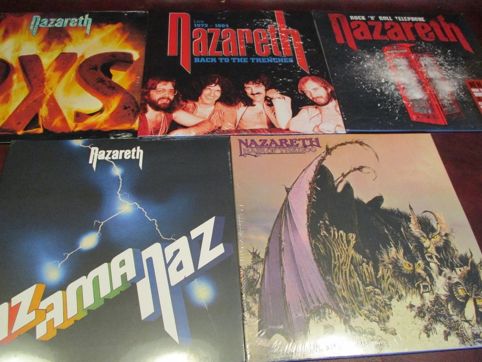 NAZARETH BACK TO THE TRENCHES + 180 GRAM HAIR OF DOG + RAZAMANAZ +BONUS 9 LPS    - Image 1 of 1