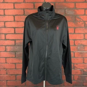 Spyder Damen kleines Langarm-Activewear-Top mit Reißverschluss – sportlich, gemütlich, schwarz - Bild 1 von 7