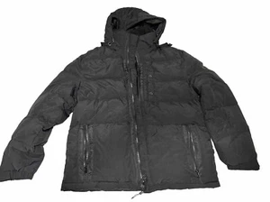 MARC NEW YORK ANDREW MARC Herren Medium neu mit Etikett schwarz Pufferjacke mit vollem Reißverschluss isoliert - Bild 1 von 10