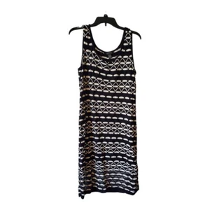 St. John Black And White Patterned Dress Size 10 - Picture 1 of 7