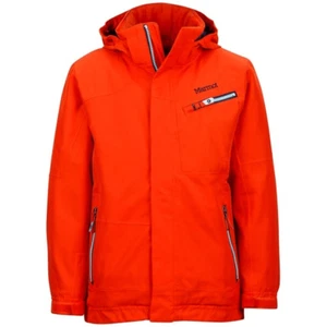 Marmot Boy’s Freerider Snowboarding Ski Jacket Orange With Powder Skirt Large - Picture 1 of 16