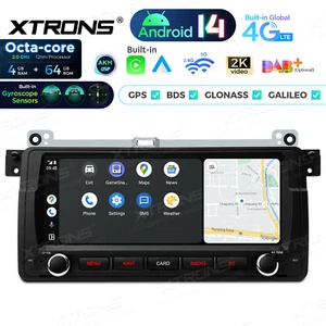 For BMW E46 330/325i M3 8.8" GPS Android 14 4+64G Car Radio Navigation Stereo BT - Picture 1 of 23