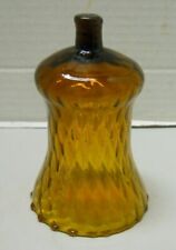 Porte-bougie votive vintage en verre ambre foncé nid d'abeille globe ouragan #1