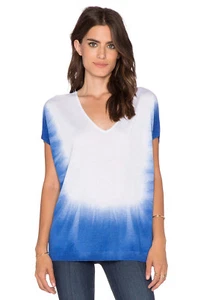 NWT $158 Splendid Dip Dye Cashmere Blend Dolman Short Sleeve Sweater Top V-Neck - Bild 1 von 3