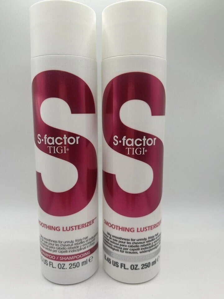 Tigi S-Factor Smoothing Lusterizer Shampoo and Conditioner Duo pack of 20 - Image 1 of 1