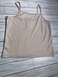 Belle du Jour Tan Spaghetti Strap Basic Shirt - Size XL Girls - Picture 1 of 3