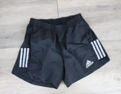Adidas Womens Size Medium 5" Pull On Running Dri Fit Shorts Black White - Image 1 of 4