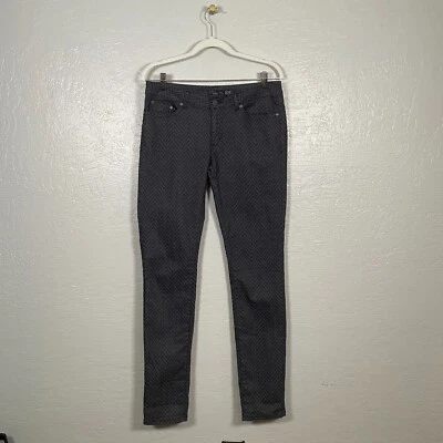 Pantalones de mezclilla ajustados estampados Kara negros grises de Prana para mujer Chevron elásticos ajustados Foto 1 de 4