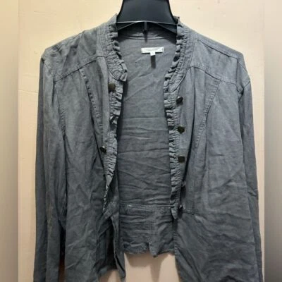 P coat Maurice's captains Shacket with metal hardware small grey Lake Vacation - Image 1 of 4