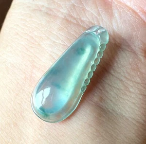 Certified Grade A Jadeite Burma Jade Icy Melon Pendant Translucent Untreated - Picture 1 of 9