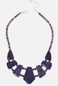 Collar Jay King 7 estaciones plata esterlina 18" lepidolita gota - Imagen 1 de 3