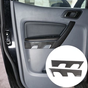 For Ford Ranger Wildtrak 2015-21 Rear Door Panel Trim Carbon Fiber Carbon Fiber - Picture 1 of 12