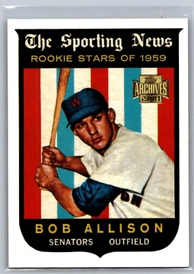 2001 TOPPS ARCHIVES BASEBALL 323 BOB ALLISON SENATORS - Image 1 of 2