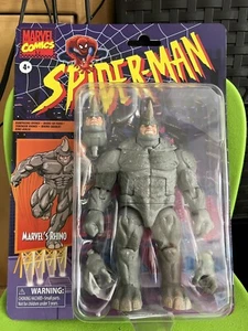 Marvel Legends Retro Spider-Man Animationsserie Rhino brandneu versiegelt auf Karte! - Bild 1 von 2