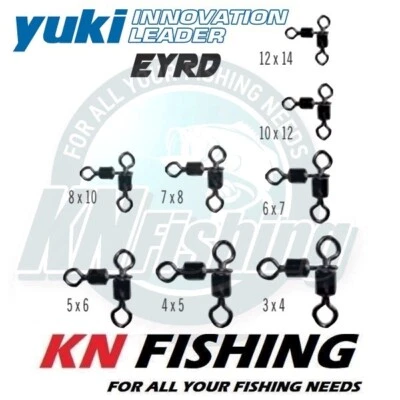YUKI DOUBLE SWIVEL EYRD Connector 2 Way Swivel Easy Connector Sizes 4-14 - Image 1 of 4