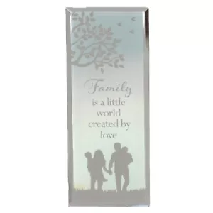 Reflections of the Heart Mirror Glass Standing Plaque Gift – Family - Picture 1 of 2