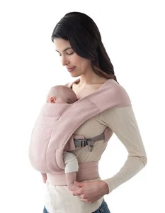 Ergobaby Embrace Baby Carrier Blush Pink Soft Ergonomic Newborn Wrap 7-25 lbs - Picture 1 of 7