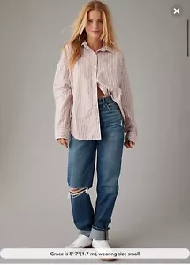 American Eagle XL Go Big Oversized Shirt Women’s Coverup Pool To Party Top NEW - Picture 1 of 13