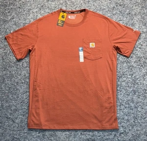 Carhartt Force Tee Shirt Men’s Large Saddle Red Relaxed Fit Midweight Pocket NEW - Picture 1 of 9