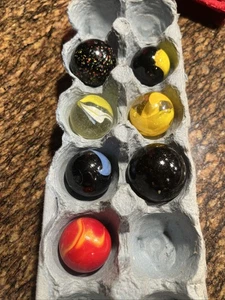 Jumbo Marbles Vintage Lot Of 7 - Picture 1 of 20