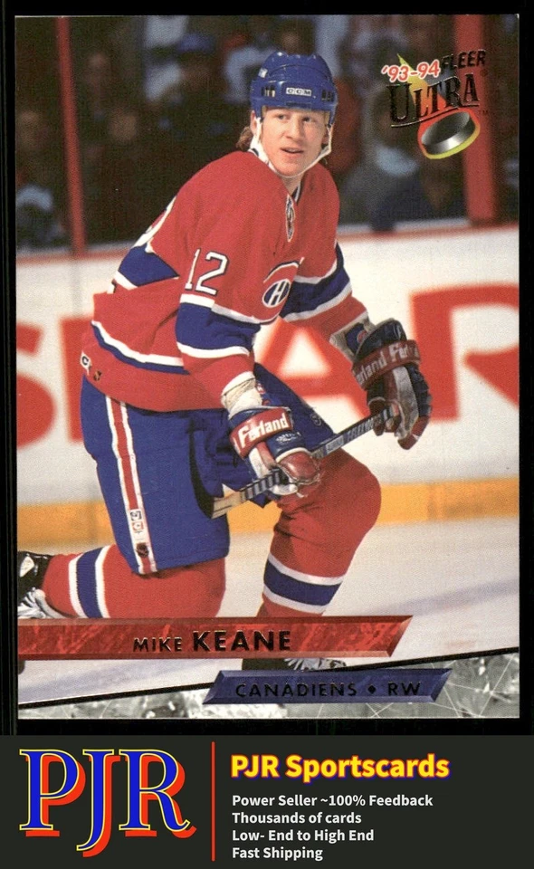 Mike Keane 1993-94 Ultra #196 Montreal Canadiens - Image 1 of 2