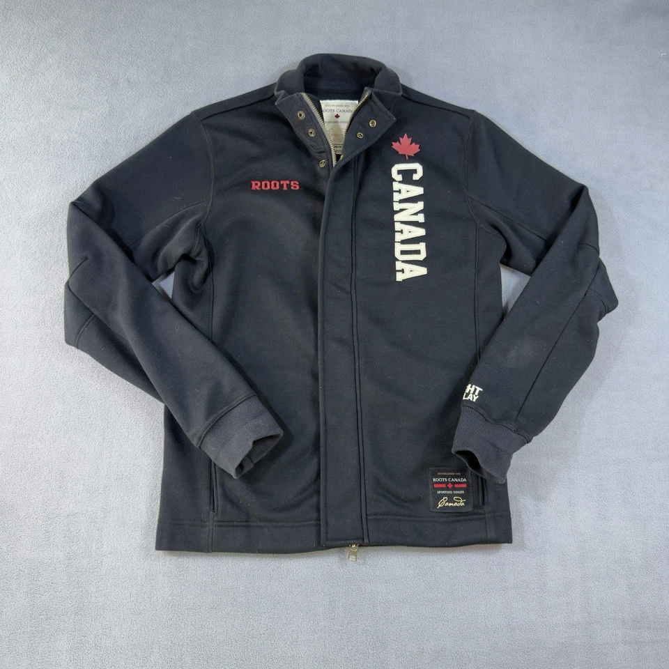 Chaqueta Roots Canada Para Hombre XS Negra Manga Larga Cremallera Completa Polar Artículos Deportivos Foto 1 de 4