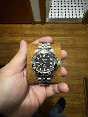 Reloj de cerámica Squale 1545 30 Atmos esfera pátina negra/marrón “oscuro” Foto 1 de 4