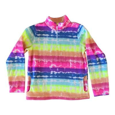 Moletom Place Girls lã vários tamanhos 14 pescoço simulado 1/4 bolsos com zíper tingimento para gravata - Imagem 1 de 4