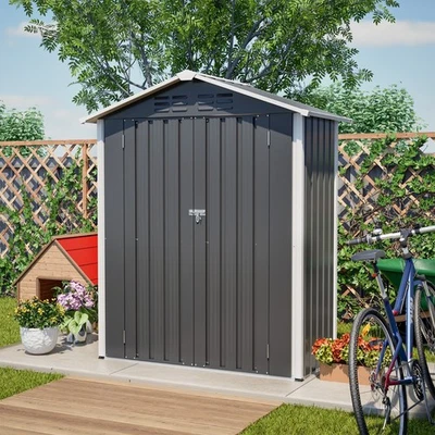MARKENLOS Gartenhaus Gerätehaus Geräteschuppen Pultdach Satteldach incl. Fundament Metall