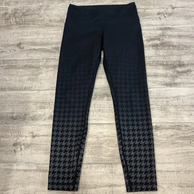 Lululemon Leggings Yoga Pants Women Size 4 Training Houndstooth Print Black 7461 - Image 1 of 4