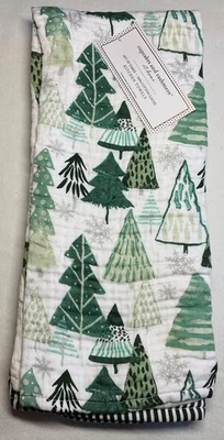 TOALLAS DE COCINA CUPCAKES Y CACHEMIR (3) BLANCO VERDE ÁRBOLES NEGRO I18 X 28 NUEVAS CON ETIQUETAS Foto 1 de 3