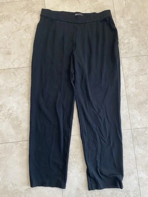 Ladies Black Marks And Spencer’s Jersey Straight Leg Trousers 16 Long  - Image 1 of 3