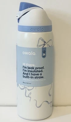 Owala Tied And True Blue Bows 32 Oz Freesip UO Exclusive”BRAND NEW”