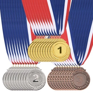 30Pcs Gold Silver Bronze Award Metals 2" Style Medals 1st 2nd 3rd Prizes - Picture 1 of 8