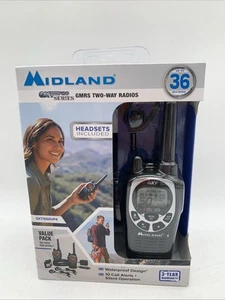 Midland GXT1000VP4 up to 36 Mile Two-way Radio, 2 Pack - New Sealed - Zdjęcie 1 z 6