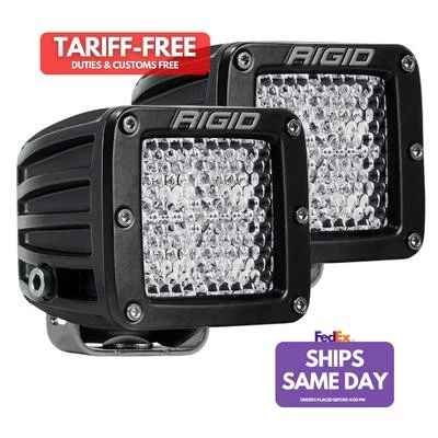 Rigid Industries 202513, 2 Pack Black Aluminum Led Light Pair Dually-Diffused Pa - Image 1 of 4