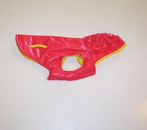 Red with Yellow Trim Dog Hooded Coat for Small Pet - Picture 1 of 3