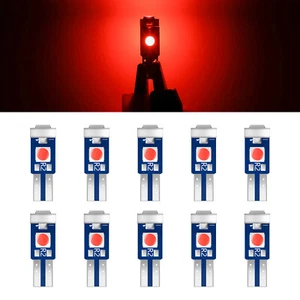 For 10X T5 3030 Red LED Gauge Cluster Dash Instrument Light Bulb 73 74 58 - Picture 1 of 5