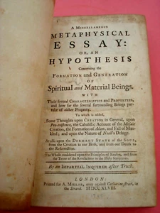 1749 A miscellaneous metaphysical essay : or an hypothesis concerning the format - Picture 1 of 21