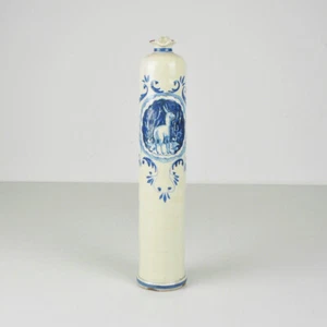 Botella - gres - antigua - ciervo - azul / blanco - jarra - jarra - vintage - Imagen 1 de 10