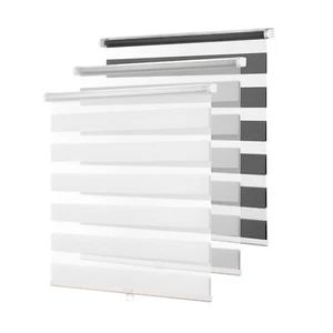 Doppelrollo schnurlos Klemmfix Duo Rollo ohne Bohren Seitenzug mit Klemmträgern - Bild 1 von 13
