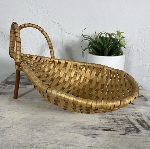 Vintage Basket Teardrop Shape on Legs RETRO  7" X 12.5" Cover
