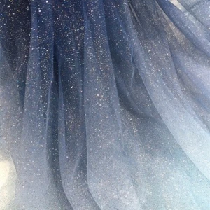 Glitter Gradient Color Mesh Fabric Tulle Cloth DIY Tutu Skirt Wedding Dress Sew - Picture 1 of 17
