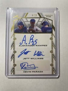 2022 Leaf Trinity Alexander Ramirez, Jett Williams, Kevin Parada Auto # 4/25