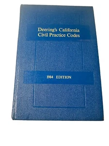 Deering's California Civil Practice Codes 1984 Edition W/Research References P2 - Picture 1 of 8