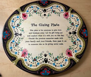 Natural Life Melamine The Giving Plate Pass It On Kindness Sharing Tray Whimsy - Picture 1 of 10