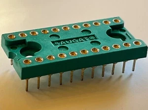 AUGAT 22 WAY 0.4" WIDTH PREMIUM GOLD PLATED DIL IC SOCKET (x1) fba39.16 - Picture 1 of 3