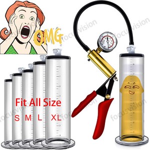 Men Male Penis Pump Male Enhancer Enlarger Enlargement Cylinder Hand-Pump For ED