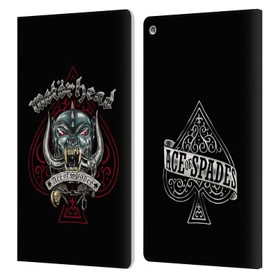 OFFICIAL MOTORHEAD GRAPHICS LEATHER BOOK WALLET CASE COVER FOR AMAZON FIRE - Image 1 of 4